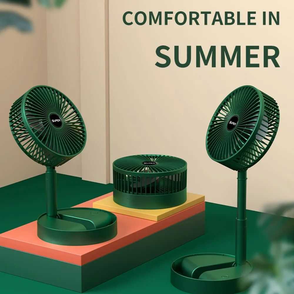 Rechargeable Mini Folding Telescopic Fan