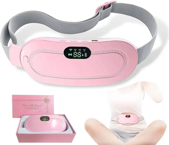 Period Cramp Relief Belt – Soothing Heat & Vibration Therapy for Menstrual Pain